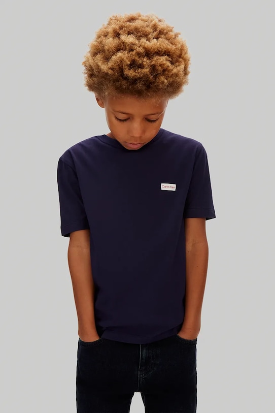 Calvin Klein Jeans tričko dětské bavlněné modrá LVCKSJA08B.104.116.PPY2