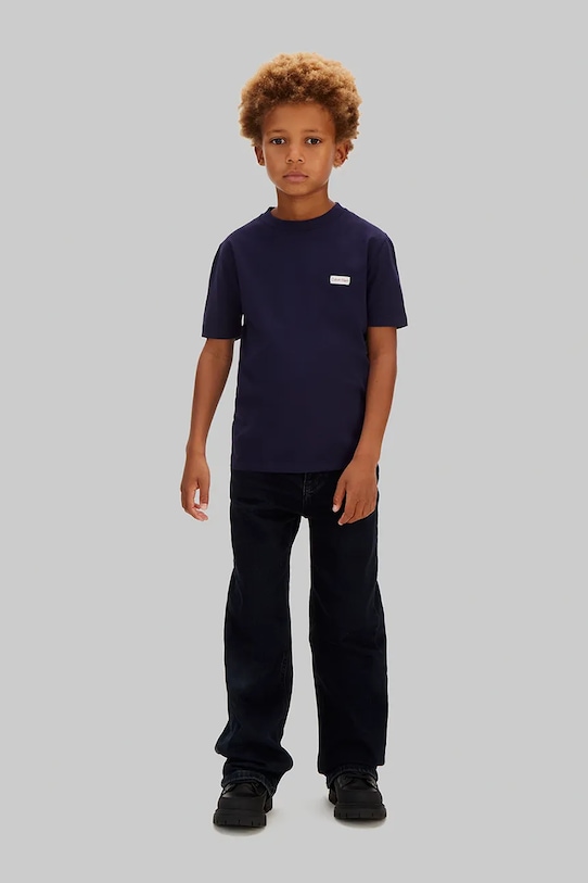 CHLAPEC Calvin Klein Jeans tričko dětské bavlněné LVCKSJA08B.104.116.PPY2 modrá