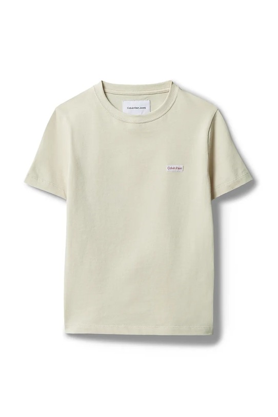 Calvin Klein Jeans tričko dětské bavlněné LVCKSJA08B.128.176.PPY2 béžová SS26