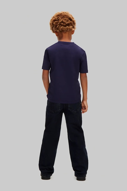 Calvin Klein Jeans kratka majica otroška bombažna modra LVCKSJA08B.128.176.PPY2