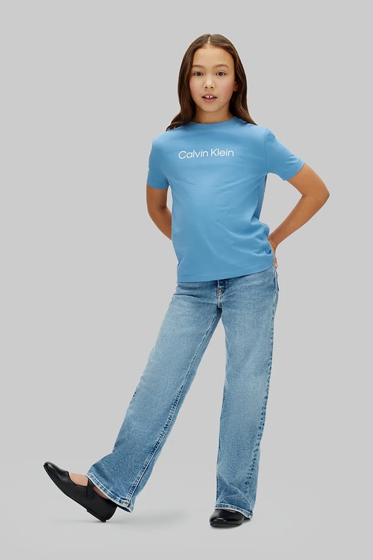 Calvin Klein Jeans tričko detské bavlnené modrá LV1CKSJA29.128.176.PPY2