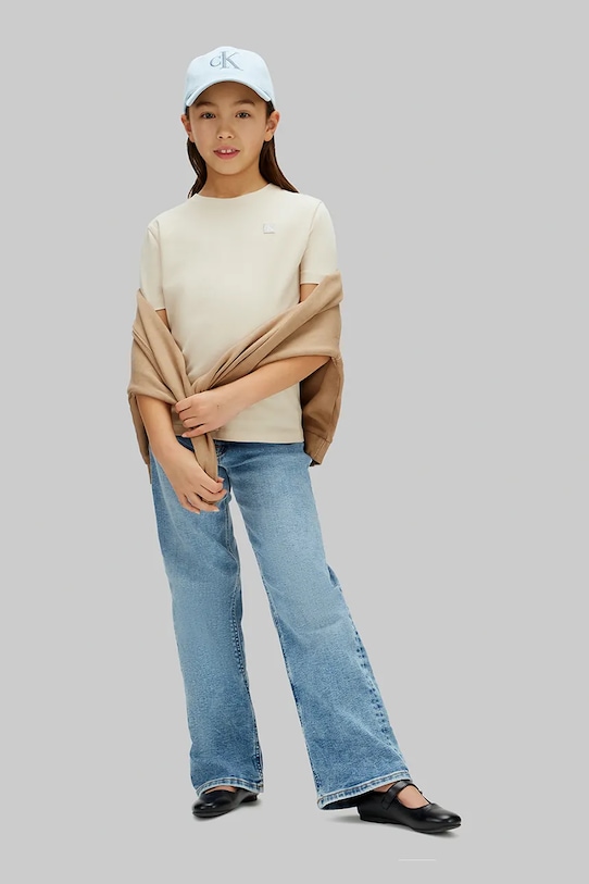 Calvin Klein Jeans tričko dětské bavlněné LV1CKSJA30.128.176.PPY2 béžová