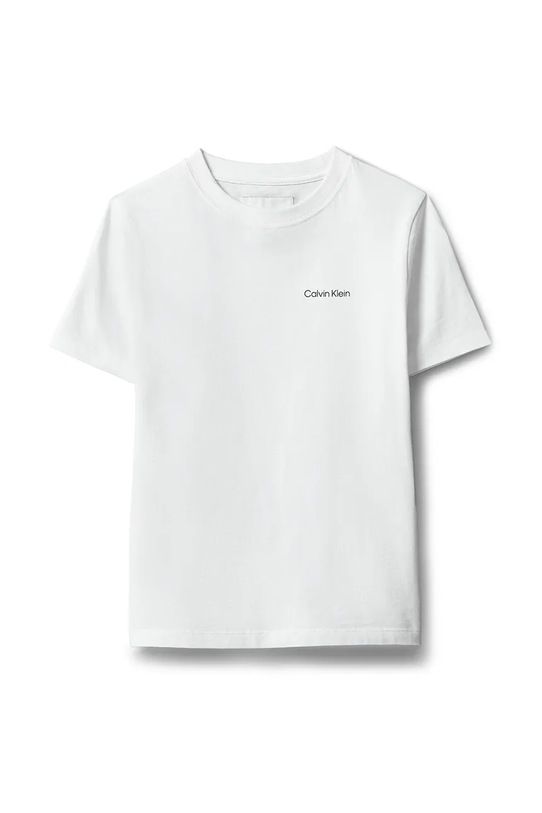 Calvin Klein Jeans T-shirt dziecięcy bawełniany LV1CKSJA31.104.116.PPY2 biały SS26