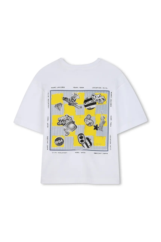 Dječaci Dječja pamučna majica kratkih rukava Marc Jacobs W60761.86.108 bijela