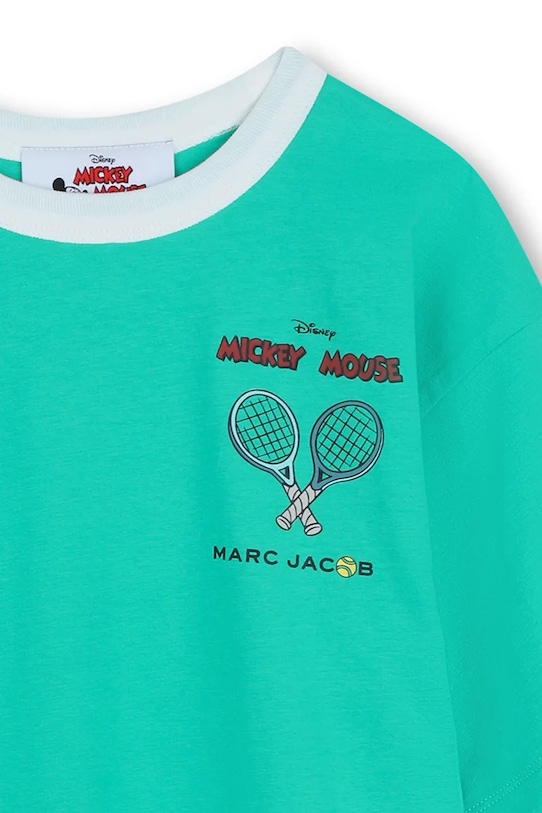 Παιδικό βαμβακερό μπλουζάκι Marc Jacobs πράσινο W60762.86.108