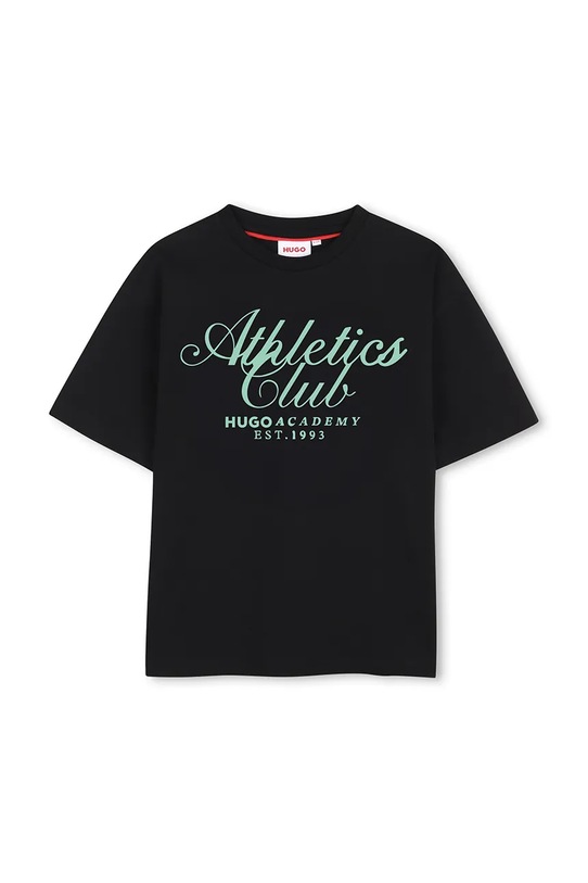 HUGO tricou de bumbac pentru copii G01021.114.150 negru SS26
