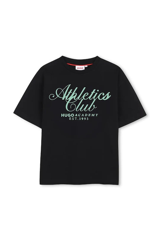 HUGO tricou de bumbac pentru copii G01021.114.150 negru SS26