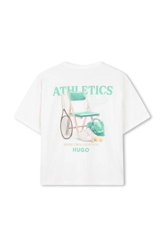 Мальчик Детская хлопковая футболка HUGO G01023.114.150 бежевый