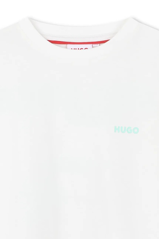 Детская хлопковая футболка HUGO бежевый G01023.114.150