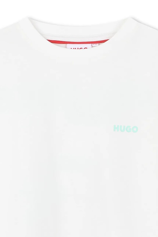 Мальчик Детская хлопковая футболка HUGO G01023.102.108 бежевый