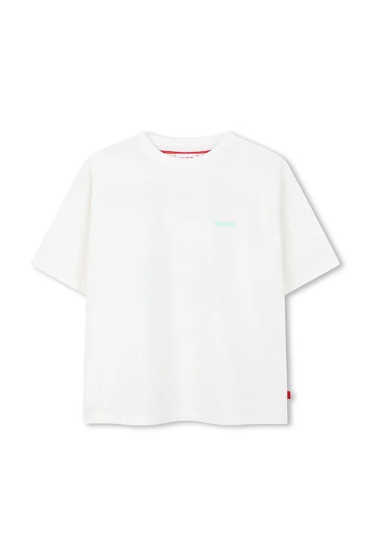 Детская хлопковая футболка HUGO G01023.162.174 бежевый SS26