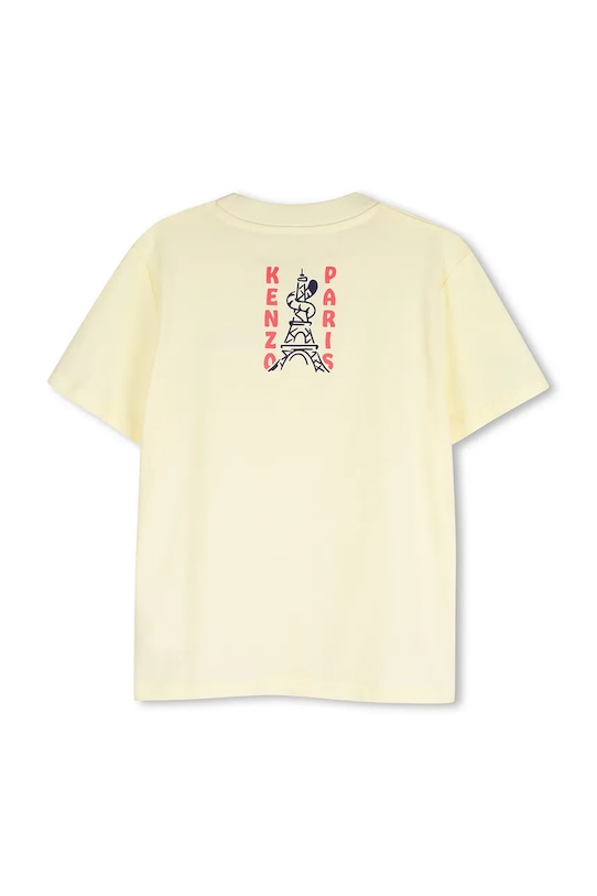 Детска памучна тениска Kenzo Kids K61669.86.108 жълт SS26
