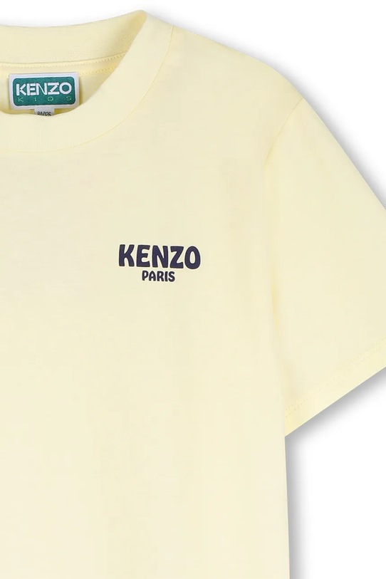 Момче Детска памучна тениска Kenzo Kids K61669.86.108 жълт