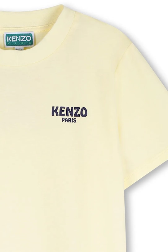 Момче Детска памучна тениска Kenzo Kids K61669.86.108 жълт