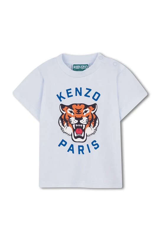 Μωρό βαμβακερό μπλουζάκι Kenzo Kids στάμπα μπλε K61721.86.102
