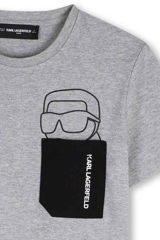 Αγορίστικα Παιδικό βαμβακερό μπλουζάκι Karl Lagerfeld Z31097.114.150 γκρί