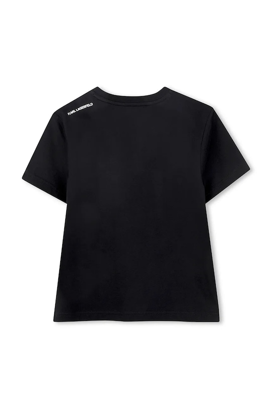 Dječja pamučna majica kratkih rukava Karl Lagerfeld Z31094.86.108 crna SS26