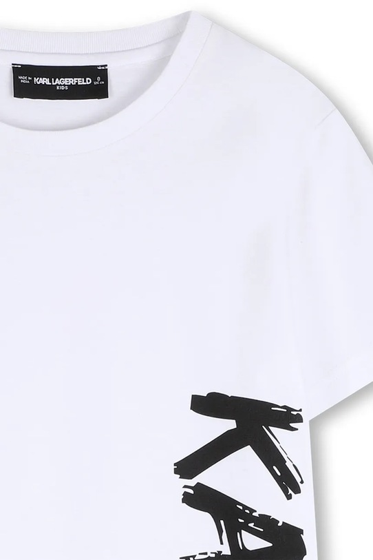 Detské bavlnené tričko Karl Lagerfeld biela Z31095.114.150