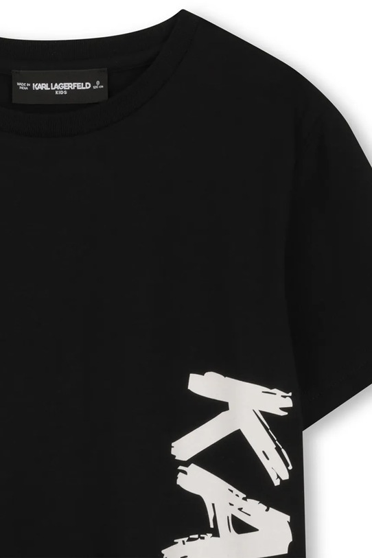 Detské bavlnené tričko Karl Lagerfeld čierna Z31095.114.150