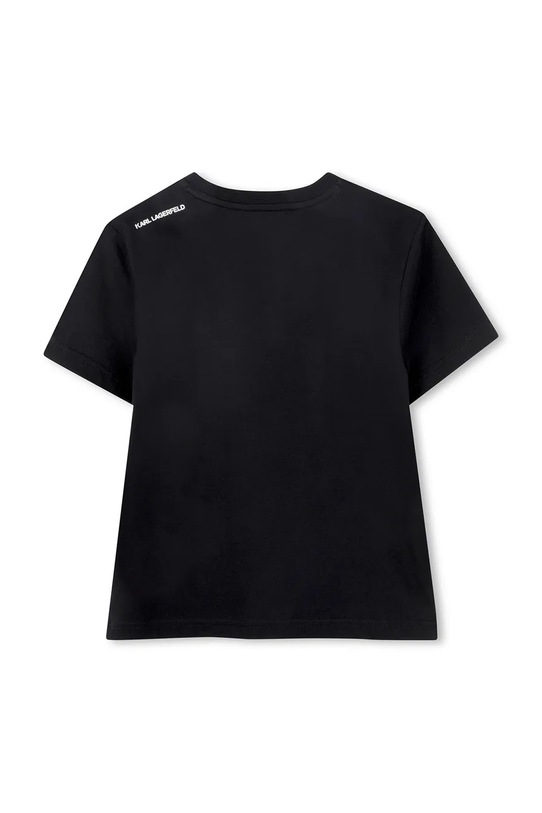 Chlapec Detské bavlnené tričko Karl Lagerfeld Z31094.162.174 čierna