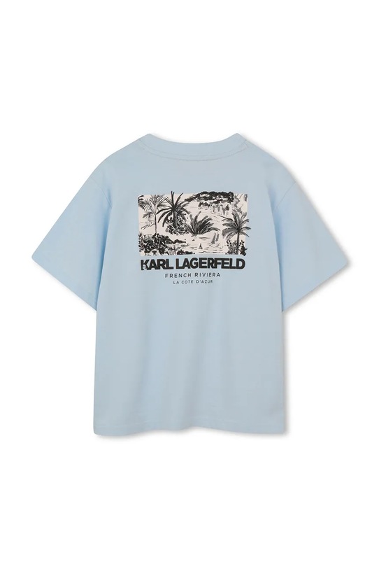 Dečki Karl Lagerfeld kratka majica otroška bombažna Z31101.86.108 modra