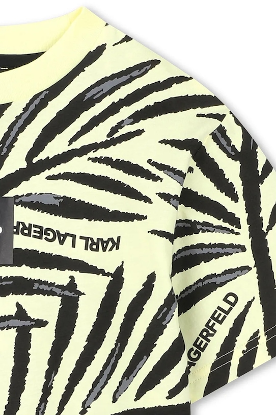 Chłopiec Karl Lagerfeld t-shirt bawełniany dziecięcy Z31104.86.108 żółty
