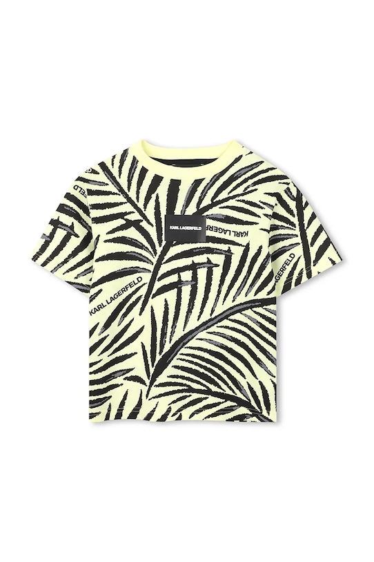 Detské bavlnené tričko Karl Lagerfeld Z31104.162.174 žltá SS26