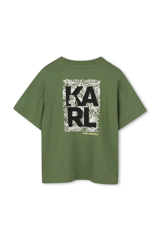Dečki Karl Lagerfeld kratka majica otroška bombažna Z31101.162.174 zelena