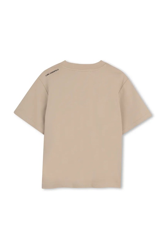Detské bavlnené tričko Karl Lagerfeld Z31091.114.150 béžová SS26