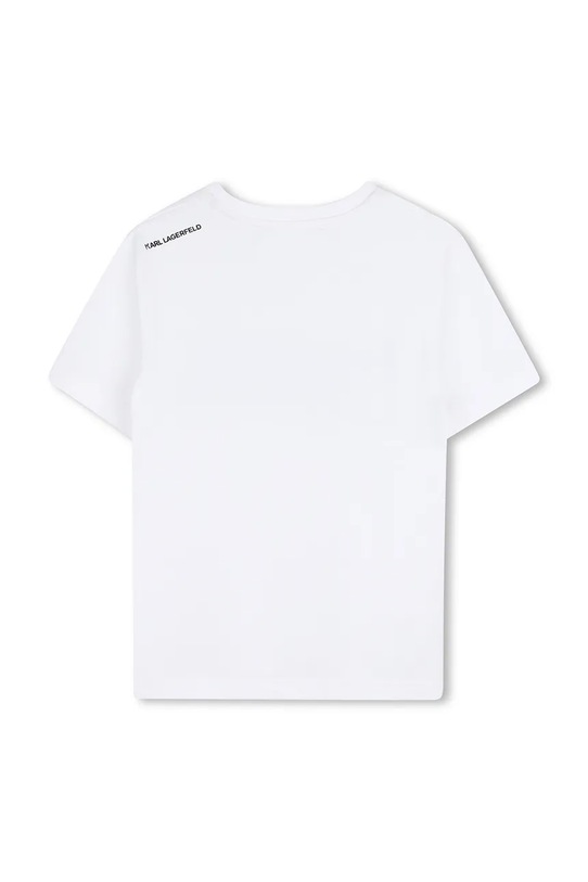 Detské bavlnené tričko Karl Lagerfeld Z31098.162.174 biela SS26