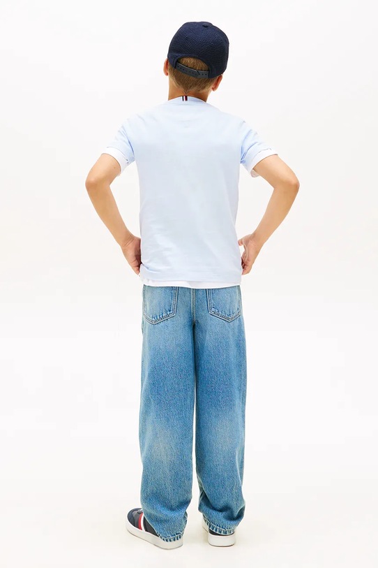 Tommy Hilfiger t-shirt dziecięcy bawełniany niebieski KB0KB06879.92.122.PPY2