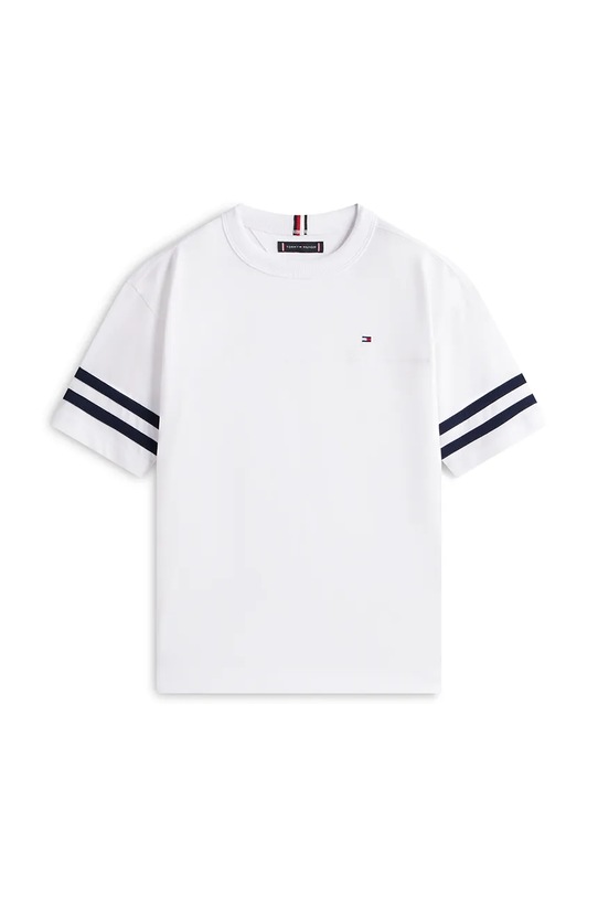 Tommy Hilfiger T-shirt dziecięcy bawełniany KB0KB10299.128.176.PPY2 biały SS26