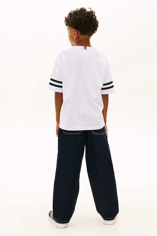 Tommy Hilfiger T-shirt dziecięcy bawełniany biały KB0KB10299.128.176.PPY2