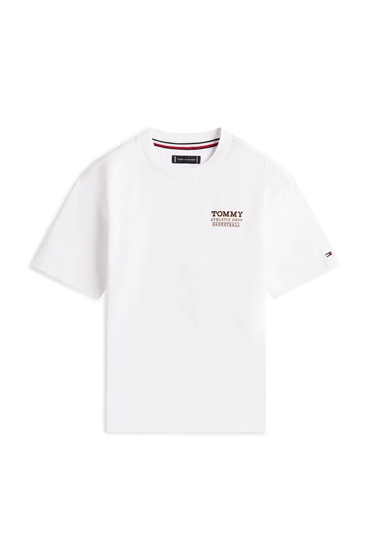 Tommy Hilfiger t-shirt dziecięcy bawełniany KB0KB10194.128.176.PPY2 biały SS26
