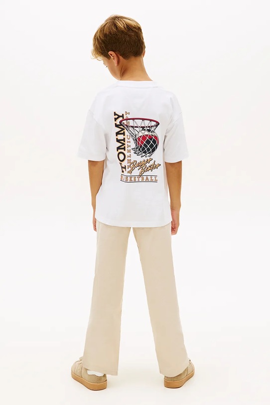 Tommy Hilfiger t-shirt dziecięcy bawełniany KB0KB10194.128.176.PPY2 biały