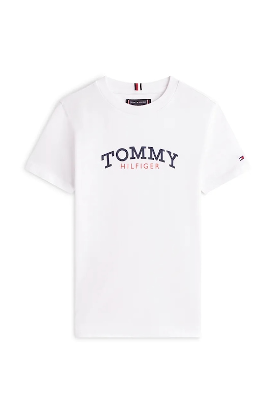 Tommy Hilfiger t-shirt dziecięcy bawełniany KB0KB10263.128.176.PPY2 biały SS26