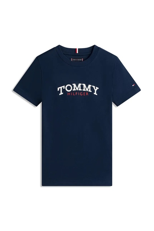 Tommy Hilfiger t-shirt dziecięcy bawełniany KB0KB10263.128.176.PPY2 granatowy SS26