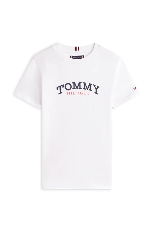 Tommy Hilfiger t-shirt dziecięcy bawełniany KB0KB10263.104.122.PPY2 biały SS26