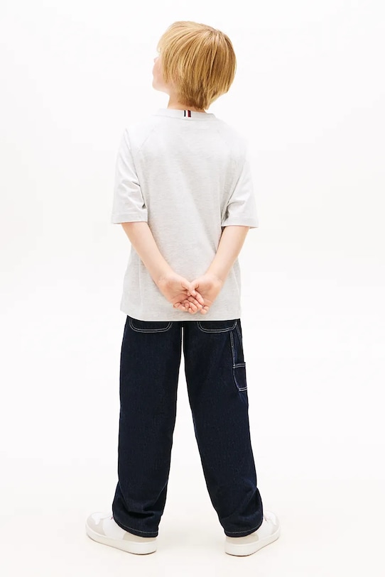 Tommy Hilfiger T-shirt dziecięcy bawełniany szary KB0KB10269.104.116.PPY2