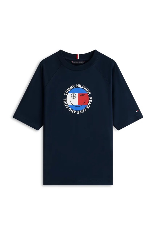 Tommy Hilfiger T-shirt dziecięcy bawełniany KB0KB10269.104.116.PPY2 granatowy SS26