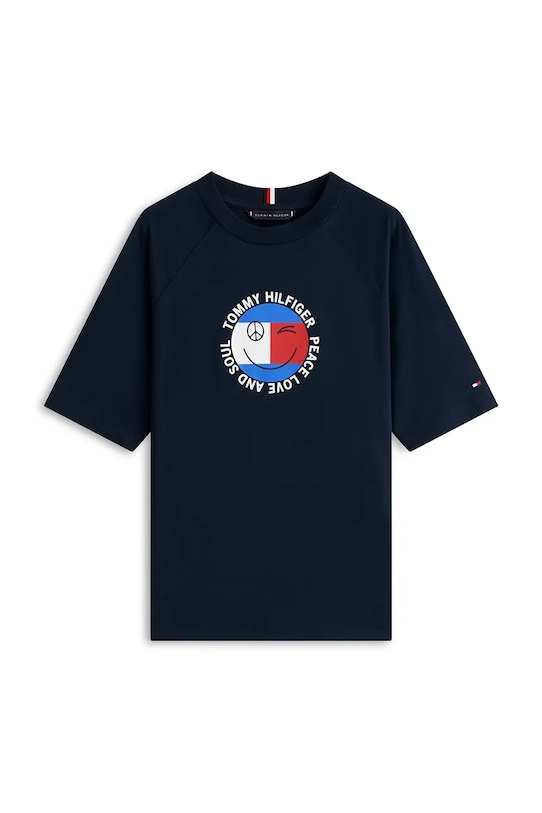Tommy Hilfiger T-shirt dziecięcy bawełniany KB0KB10269.104.116.PPY2 granatowy SS26