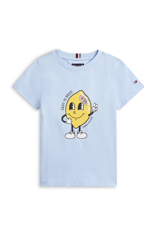 Tommy Hilfiger T-shirt dziecięcy bawełniany KB0KB10274.92.116.PPY2 niebieski SS26