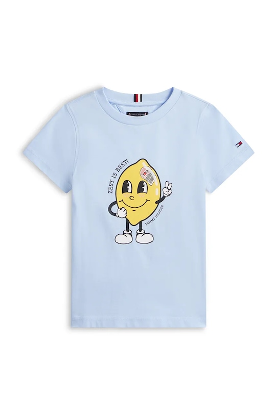 Tommy Hilfiger T-shirt dziecięcy bawełniany KB0KB10274.92.116.PPY2 niebieski SS26