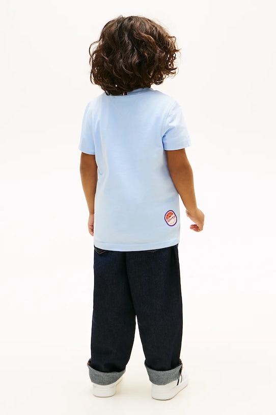 Tommy Hilfiger T-shirt dziecięcy bawełniany niebieski KB0KB10274.92.116.PPY2