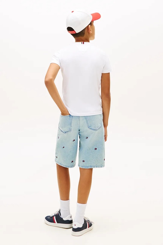 Tommy Hilfiger T-shirt dziecięcy bawełniany biały KB0KB10275.128.176.PPY2