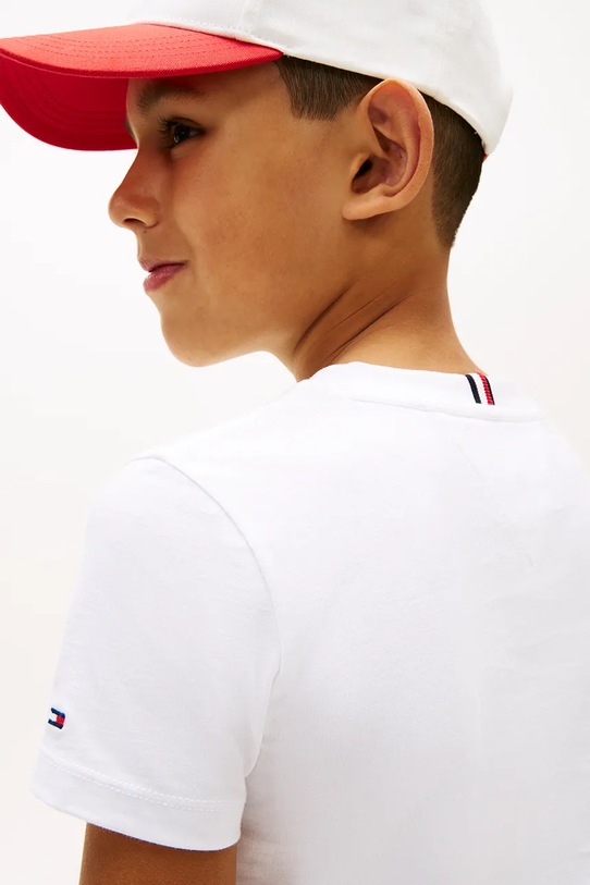Tommy Hilfiger T-shirt dziecięcy bawełniany KB0KB10275.128.176.PPY2 biały