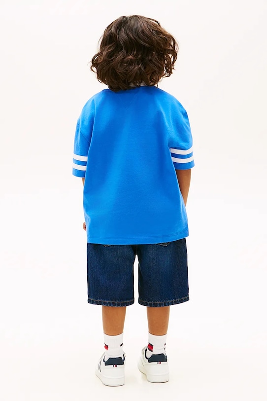 Tommy Hilfiger T-shirt dziecięcy bawełniany niebieski KB0KB10279.98.116.PPY2