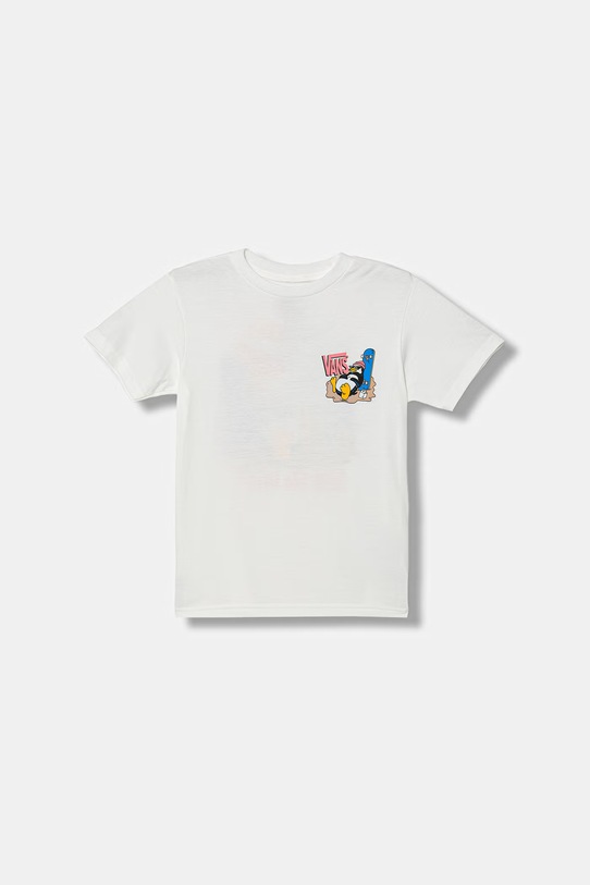 Vans t-shirt παιδικό βαμβακερό λευκό VN000TF4WHT1