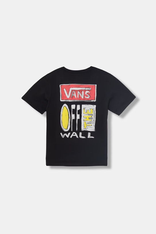 Vans t-shirt dziecięcy bawełniany VN000TC9BLK1 czarny SS26