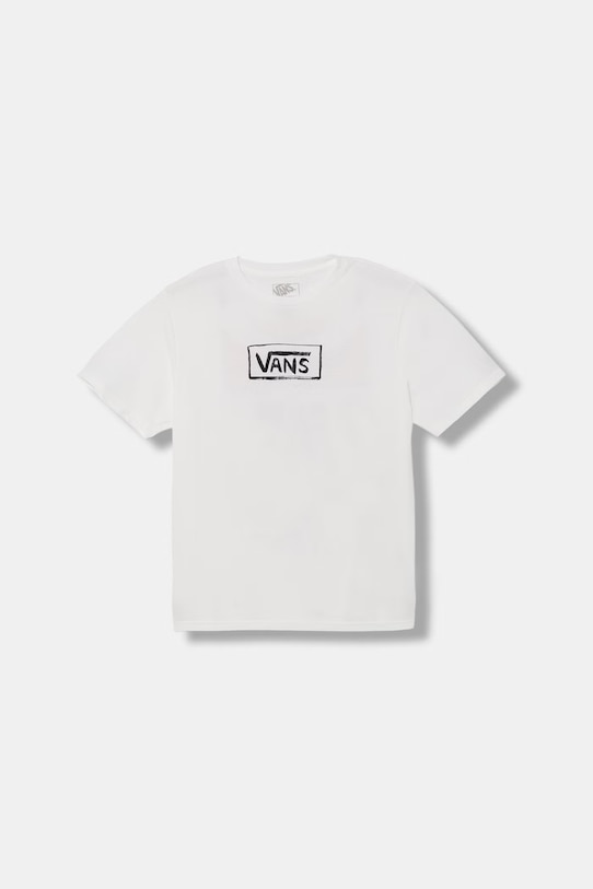 Vans t-shirt dziecięcy bawełniany biały VN000TC9WHT1